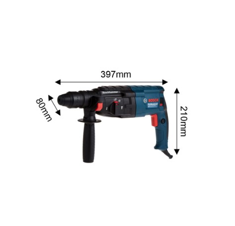 Bosch GBH 2-24 DFR Professional SDS Plus Rotary Hammer – Compact Drill Machine with Quick Change Chuck for Concrete Drilling and Chiseling Work